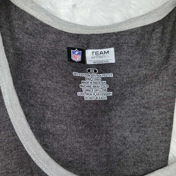 Womans NFL Apparel Vikings 00 Tank Top |  4XL | Gray Charocal - Picture 2 of 3
